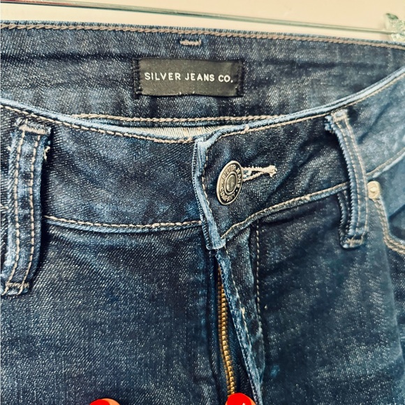 Silver Jeans Elyse Skinny Dark Wash Indigo Stretch Denim Size 27 NEW! - Picture 8 of 16